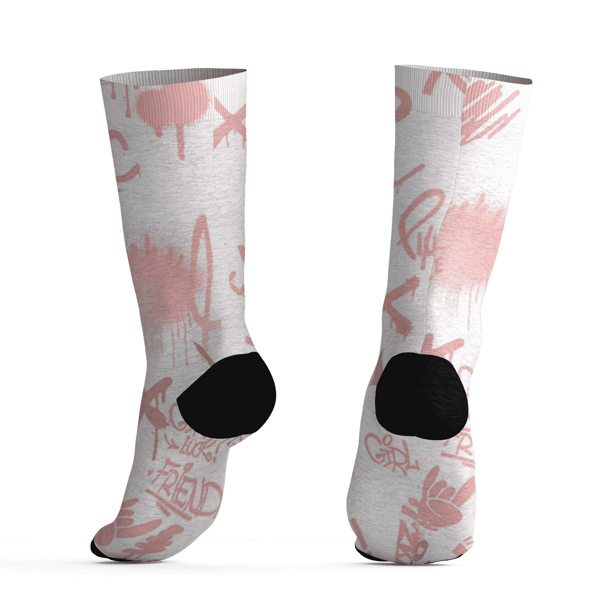 Low Legend Pink 11s Socks Match Graffiti King 3D All-Over Print Doodle Style - NastyJamz