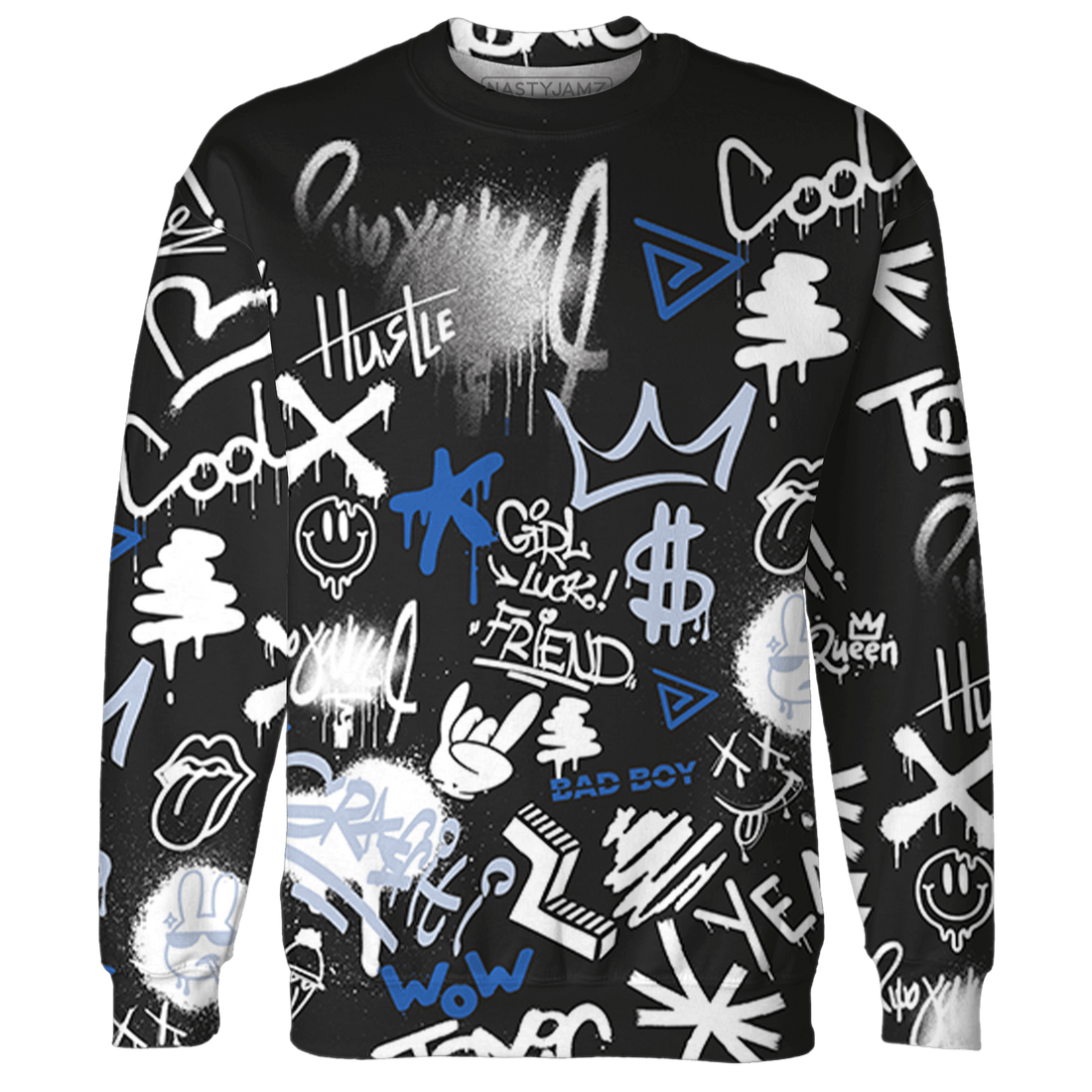 Low Space Jamz 11s Sweatshirt Match Graffiti King 3D All-Over Print Doodle Style - NastyJamz