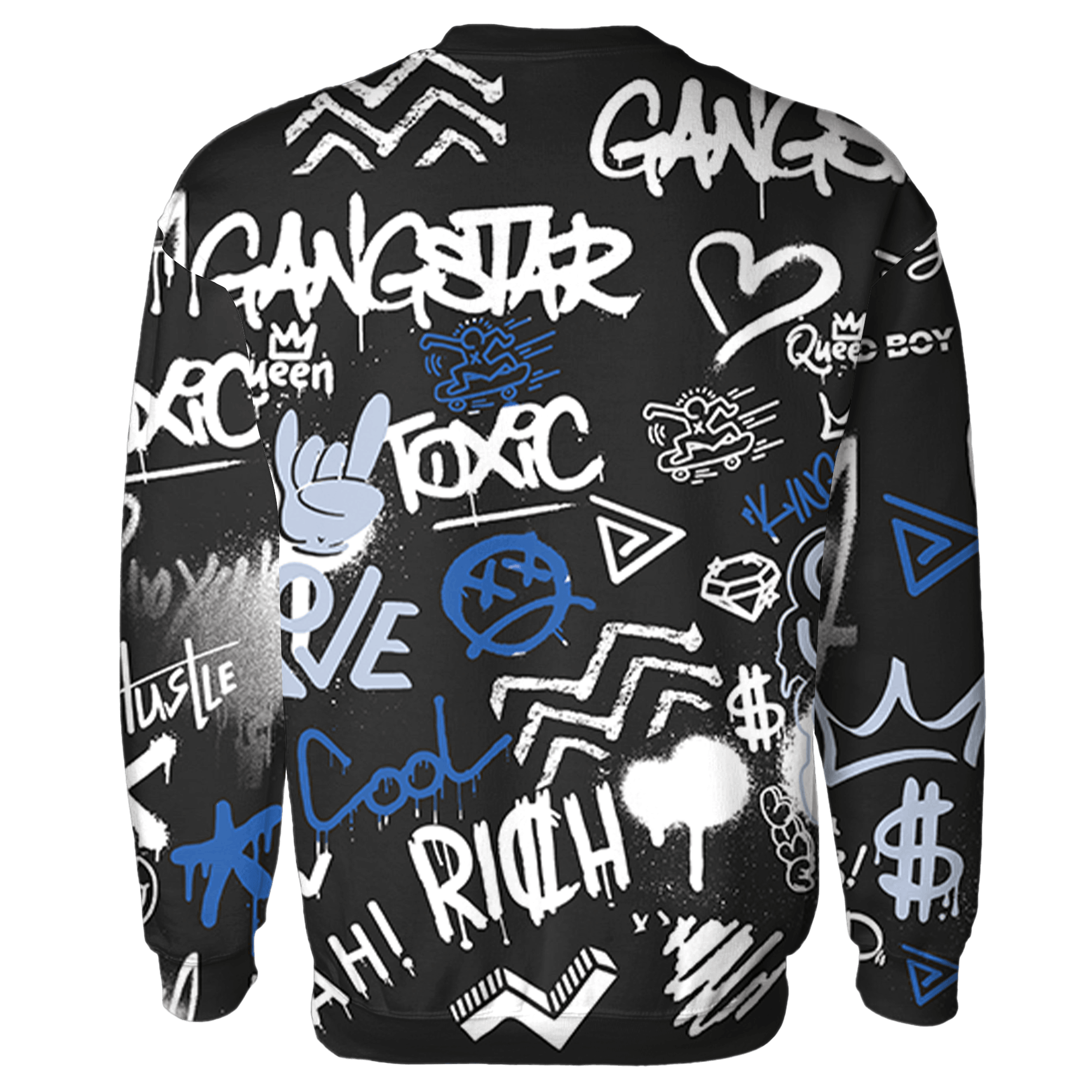 Low Space Jamz 11s Sweatshirt Match Graffiti King 3D All-Over Print Doodle Style - NastyJamz