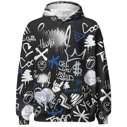 Low Space Jamz 11s Hoodie Match Graffiti King 3D All-Over Print Doodle Style - NastyJamz
