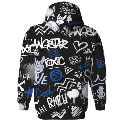 Low Space Jamz 11s Hoodie Match Graffiti King 3D All-Over Print Doodle Style - NastyJamz