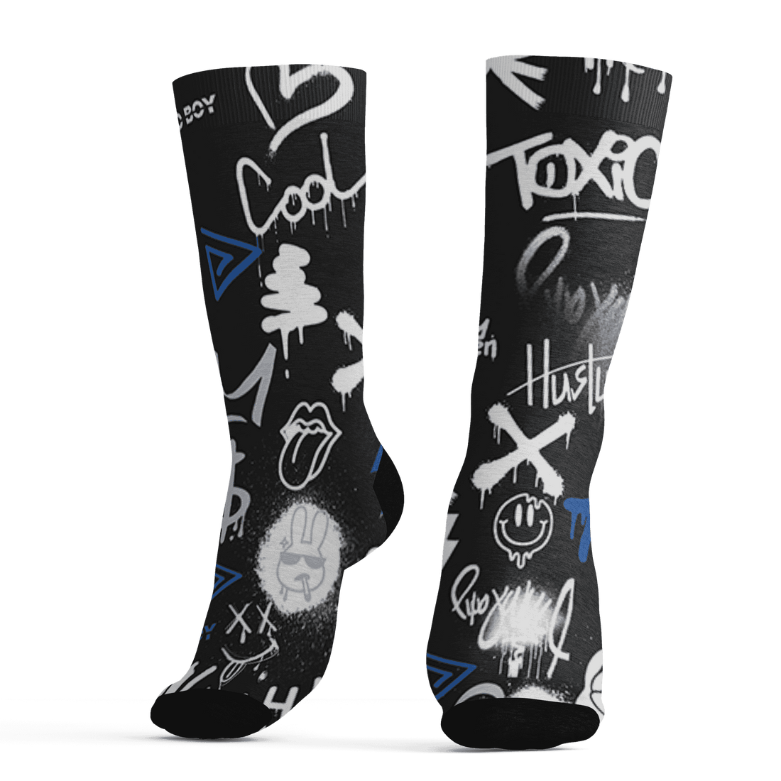 Low Space Jamz 11s Socks Match Graffiti King 3D All-Over Print Doodle Style - NastyJamz