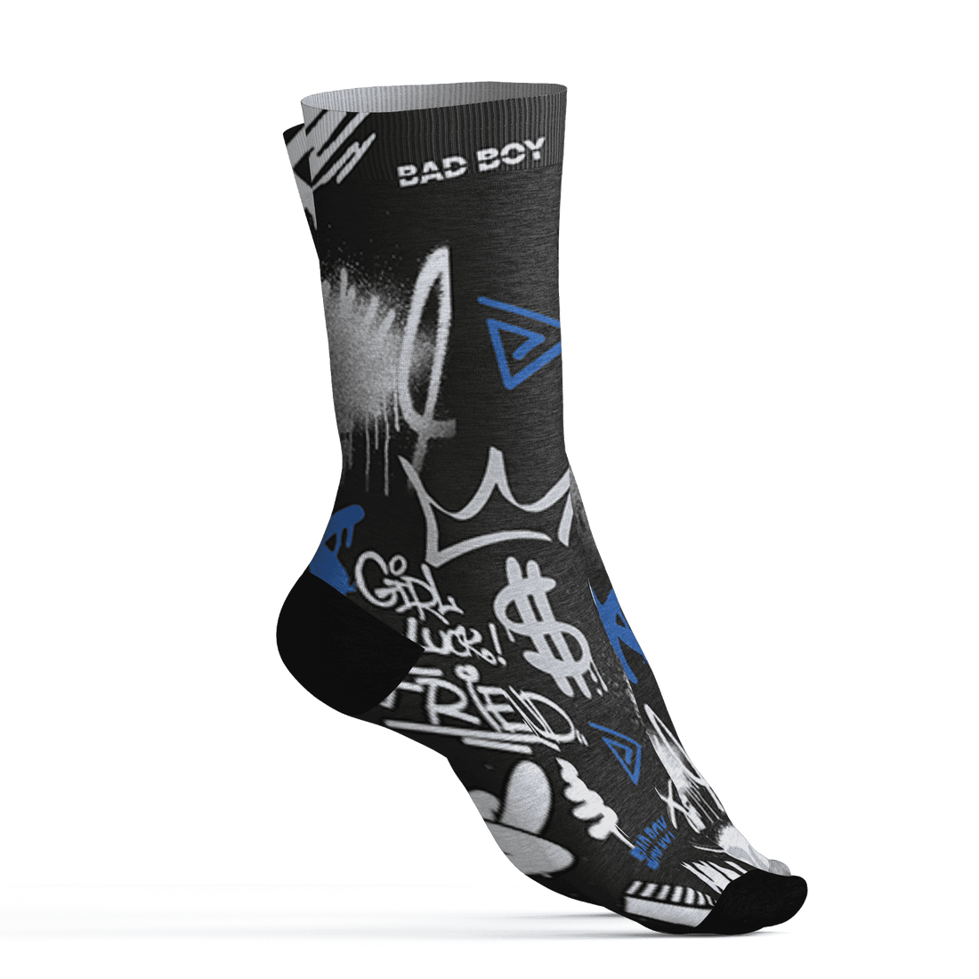 Low Space Jamz 11s Socks Match Graffiti King 3D All-Over Print Doodle Style - NastyJamz