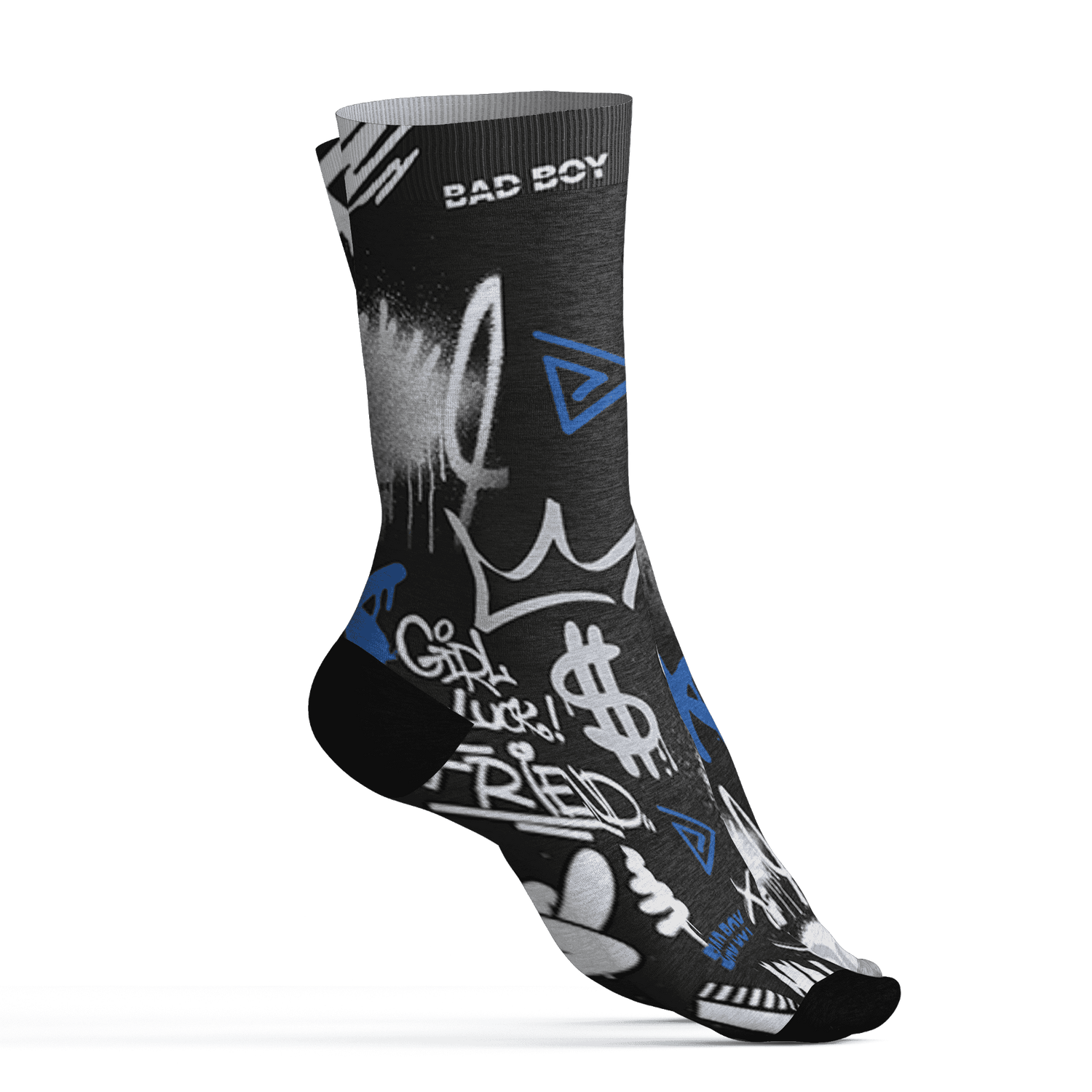 Low Space Jamz 11s Socks Match Graffiti King 3D All-Over Print Doodle Style - NastyJamz