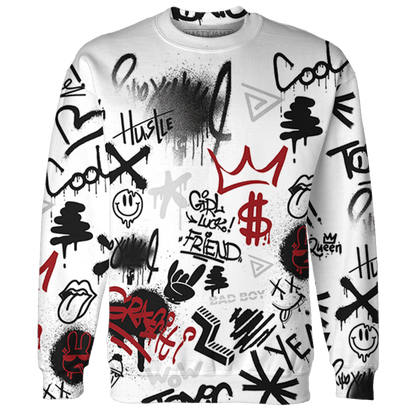 Retro Red Taxi 12s Hoodie Match Graffiti King 3D All-Over Print - NastyJamz