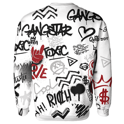 Retro Red Taxi 12s Hoodie Match Graffiti King 3D All-Over Print - NastyJamz
