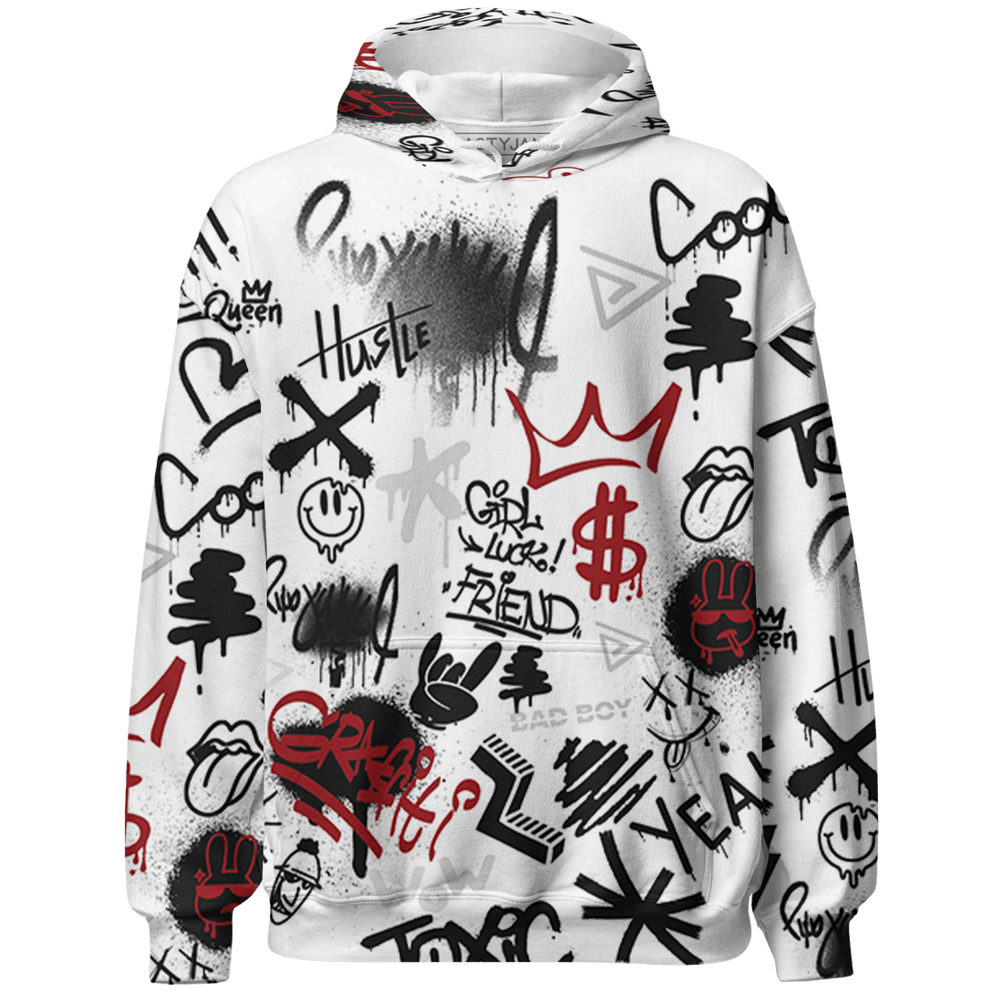 Retro Red Taxi 12s Sweatshirt Match Graffiti King 3D All-Over Print - NastyJamz