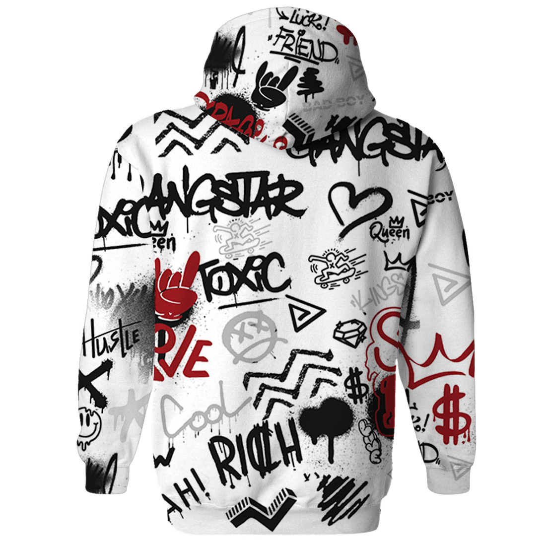 Retro Red Taxi 12s Sweatshirt Match Graffiti King 3D All-Over Print - NastyJamz