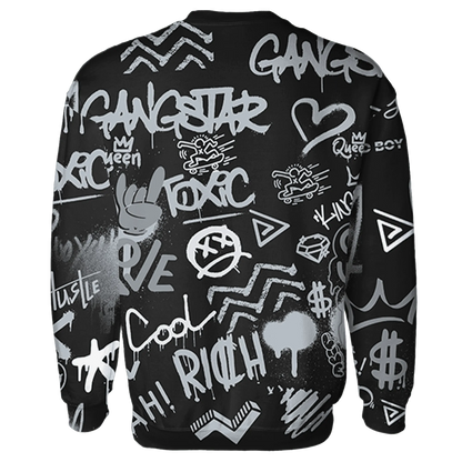 Wolf-Grey-12s-Sweatshirt-Match-Graffiti-King-3D-Doodle-Style