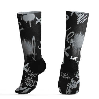 Wolf-Grey-12s-Socks-Match-Graffiti-King-3D-Doodle-Style