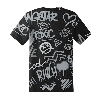 Wolf-Grey-12s-T-Shirt-Match-Graffiti-King-3D-Doodle-Style