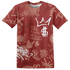 Dune Red 13s T Shirt Match Graffiti King 3D All-Over Print Doodle Style - NastyJamz