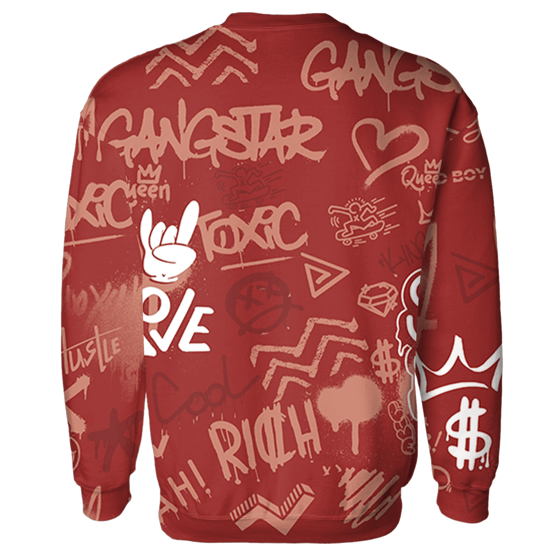 Dune Red 13s Sweatshirt Match Graffiti King 3D All-Over Print Doodle Style - NastyJamz