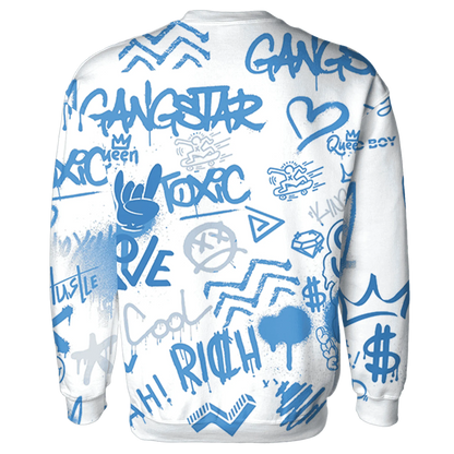 Carolina-Blue-Univercitii-17s-Sweatshirt-Match-Graffiti-King-3D-Doodle-Style