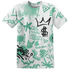 High OG Green Glow 1s T Shirt Match Graffiti King 3D All-Over Print Doodle Style - NastyJamz