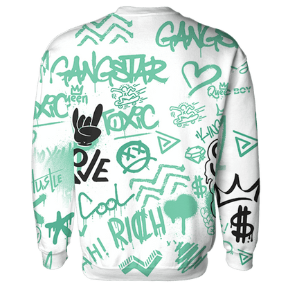 High OG Green Glow 1s Hoodie Match Graffiti King 3D All-Over Print - NastyJamz