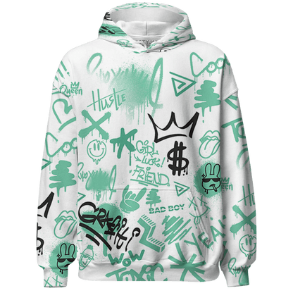 High OG Green Glow 1s Sweatshirt Match Graffiti King 3D All-Over Print - NastyJamz