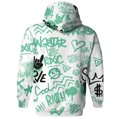 High OG Green Glow 1s Sweatshirt Match Graffiti King 3D All-Over Print - NastyJamz