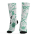 High OG Green Glow 1s Socks Match Graffiti King 3D All-Over Print Doodle Style - NastyJamz