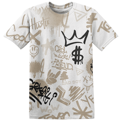 Latte 1s T Shirt Match Graffiti King 3D All-Over Print Doodle Style - NastyJamz