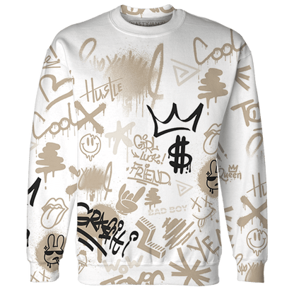 Latte 1s Hoodie Match Graffiti King 3D All-Over Print - NastyJamz