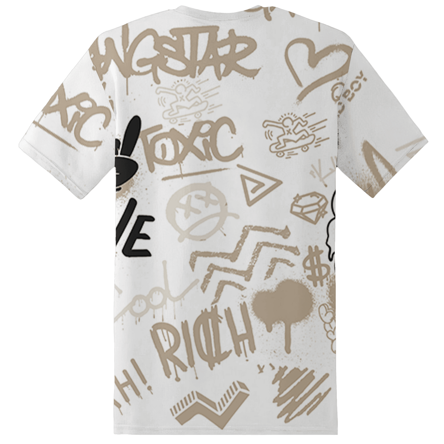 Latte 1s T Shirt Match Graffiti King 3D All-Over Print Doodle Style - NastyJamz