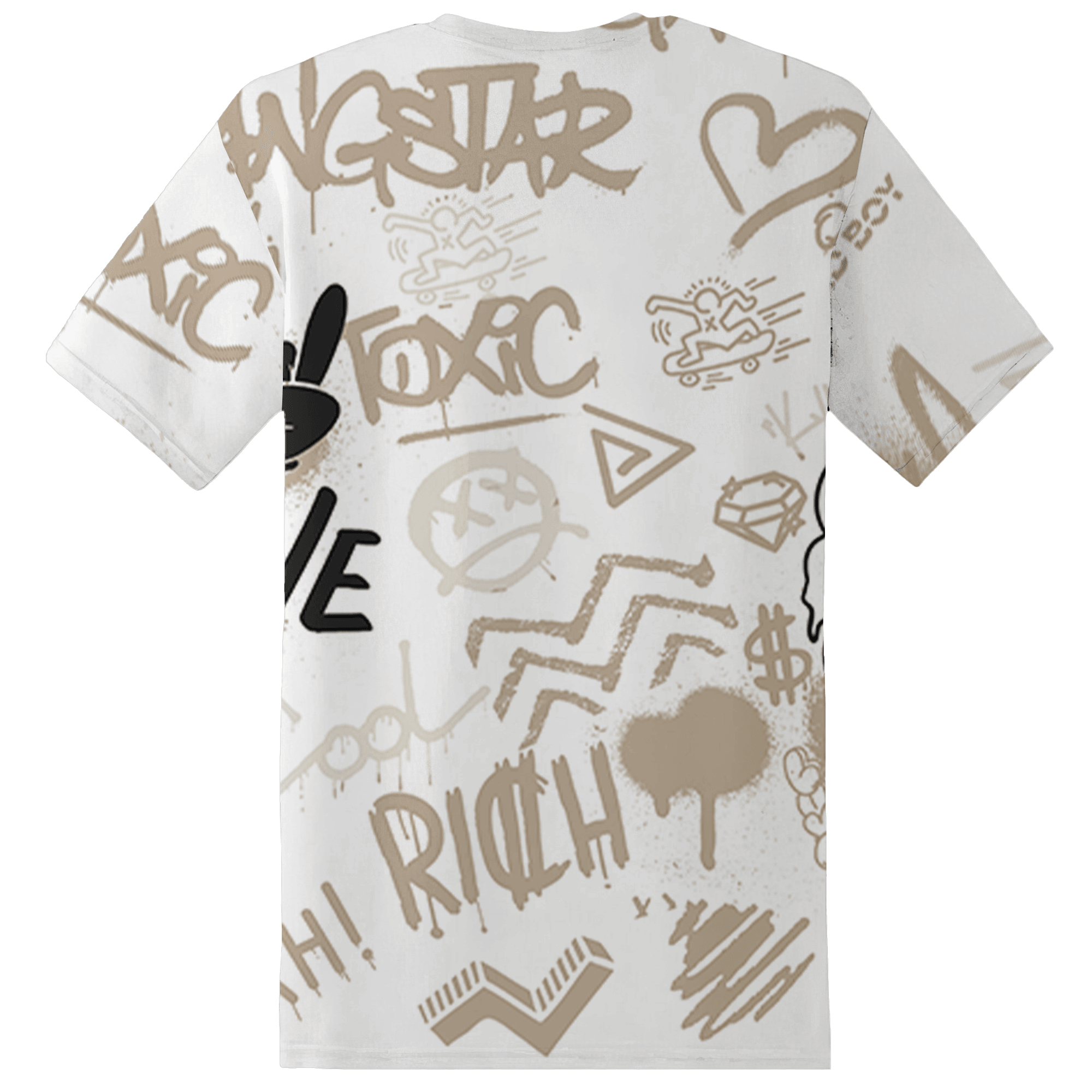 Latte 1s T Shirt Match Graffiti King 3D All-Over Print Doodle Style - NastyJamz