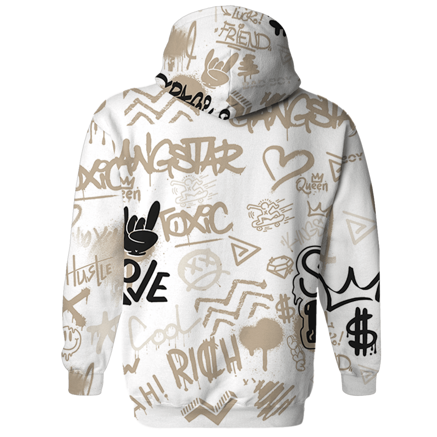 Latte 1s Sweatshirt Match Graffiti King 3D All-Over Print - NastyJamz