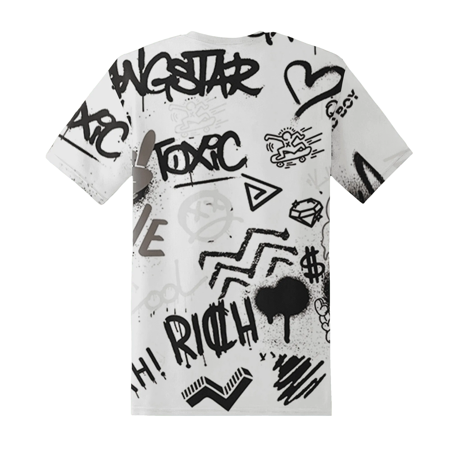 Low-Mocha-1s-T-Shirt-Match-Graffiti-King-3D-Doodle-Style