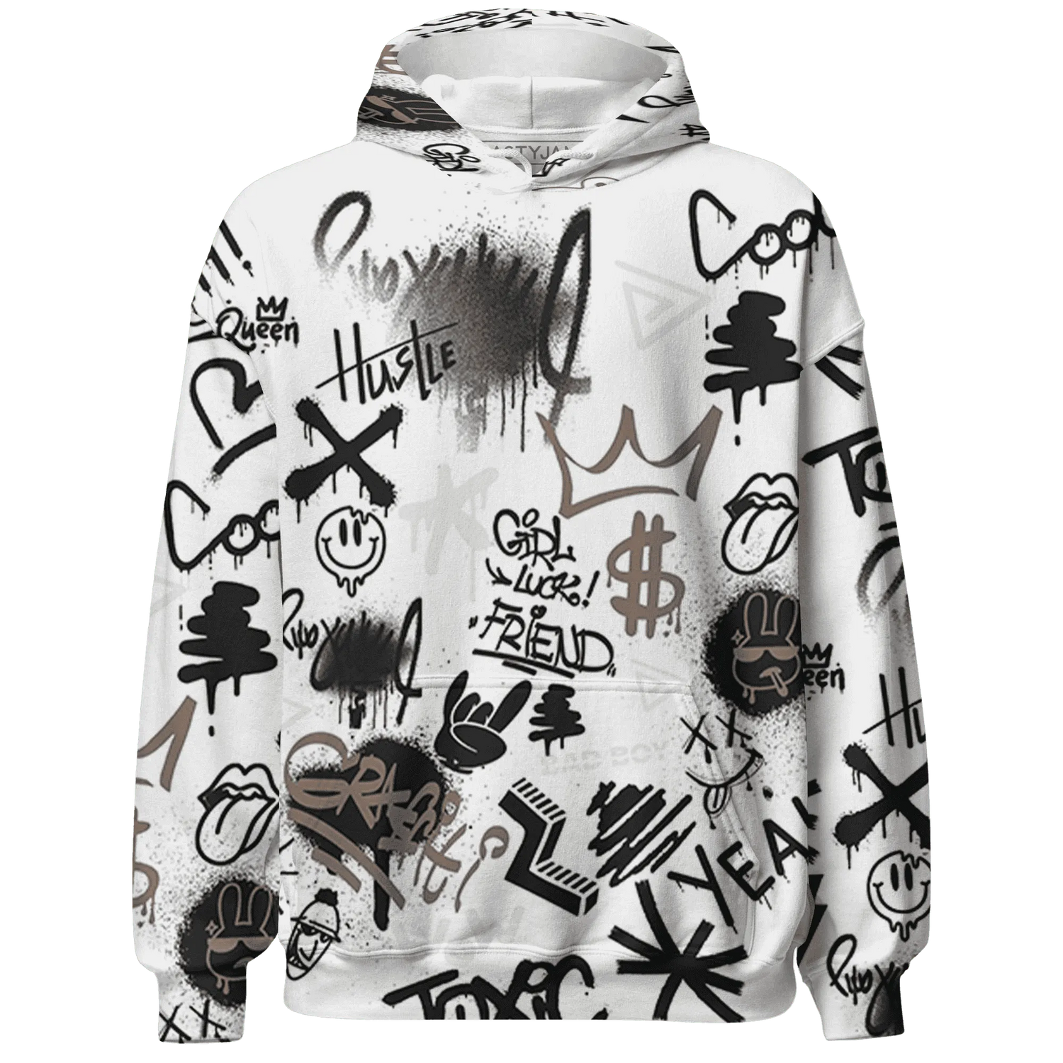 Low-Mocha-1s-Hoodie-Match-Graffiti-King-3D-Doodle-Style