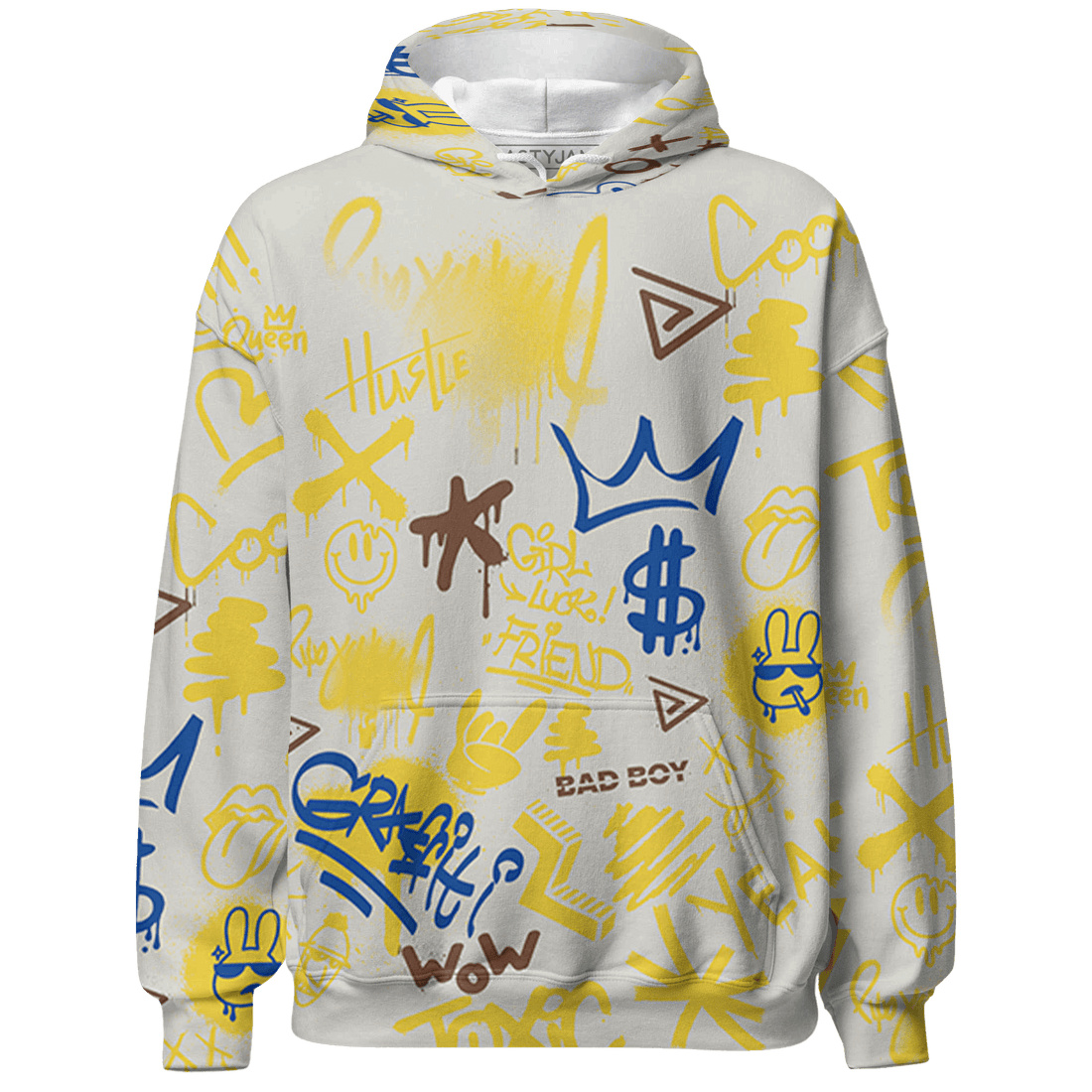 Low OG Canary TVSC 1s Hoodie Match Graffiti King 3D All-Over Print Doodle Style - NastyJamz
