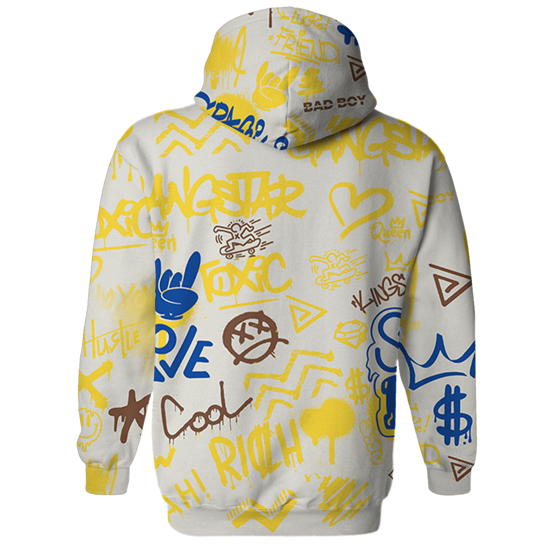 Low OG Canary TVSC 1s Hoodie Match Graffiti King 3D All-Over Print Doodle Style - NastyJamz