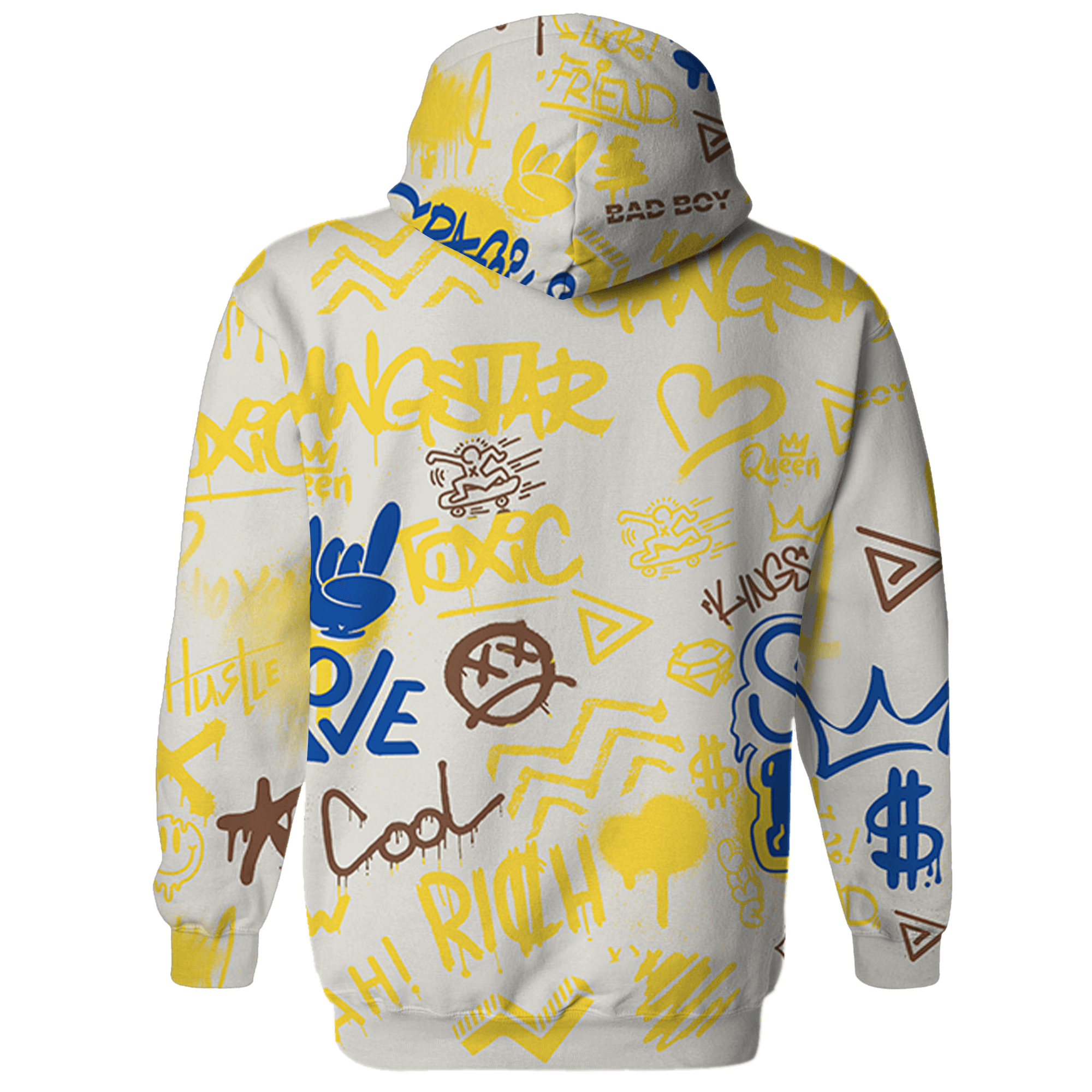 Low OG Canary TVSC 1s Hoodie Match Graffiti King 3D All-Over Print Doodle Style - NastyJamz