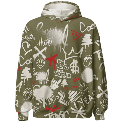 Medium-Olive-1s-Hoodie-Match-Graffiti-King-3D-Doodle-Style