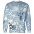 Mid Diffused Blue Grey 1s Sweatshirt Match Graffiti King 3D All-Over Print Doodle Style - NastyJamz
