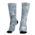Mid Diffused Blue Grey 1s Socks Match Graffiti King 3D All-Over Print Doodle Style - NastyJamz