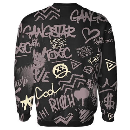 Black-Violet-Ore-3s-Sweatshirt-Match-Graffiti-King-3D-Doodle-Style