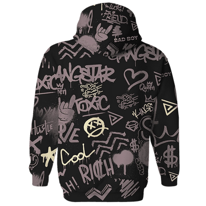 Black-Violet-Ore-3s-Hoodie-Match-Graffiti-King-3D-Doodle-Style