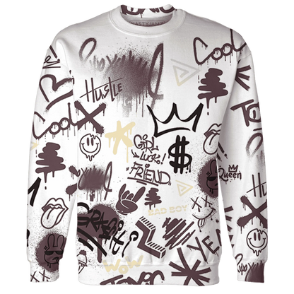 Burgundy-Crush-3s-Sweatshirt-Match-Graffiti-King-3D-Doodle-Style