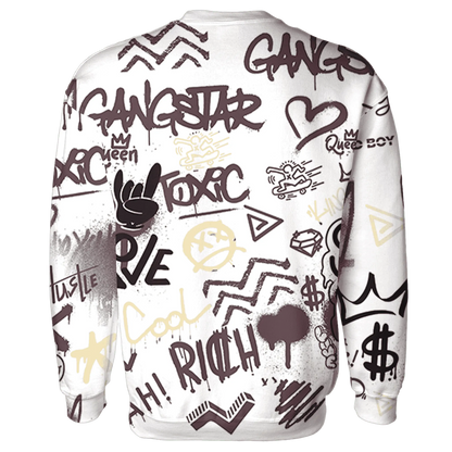 Burgundy-Crush-3s-Sweatshirt-Match-Graffiti-King-3D-Doodle-Style