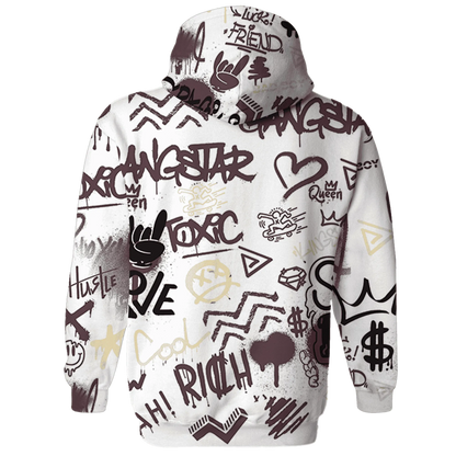 Burgundy-Crush-3s-Hoodie-Match-Graffiti-King-3D-Doodle-Style