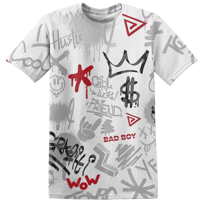 Cement-Grey-3s-T-Shirt-Match-Graffiti-King-3D-Doodle-Style