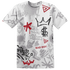 Cement-Grey-3s-T-Shirt-Match-Graffiti-King-3D-Doodle-Style