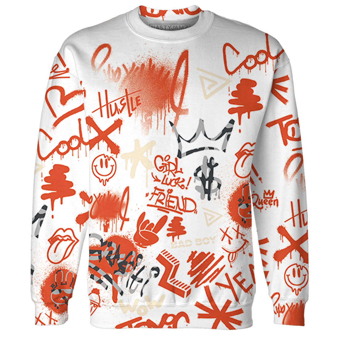 Georgia Peach 3s Hoodie Match Graffiti King 3D All-Over Print - NastyJamz
