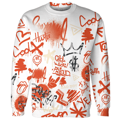 Georgia Peach 3s Hoodie Match Graffiti King 3D All-Over Print - NastyJamz