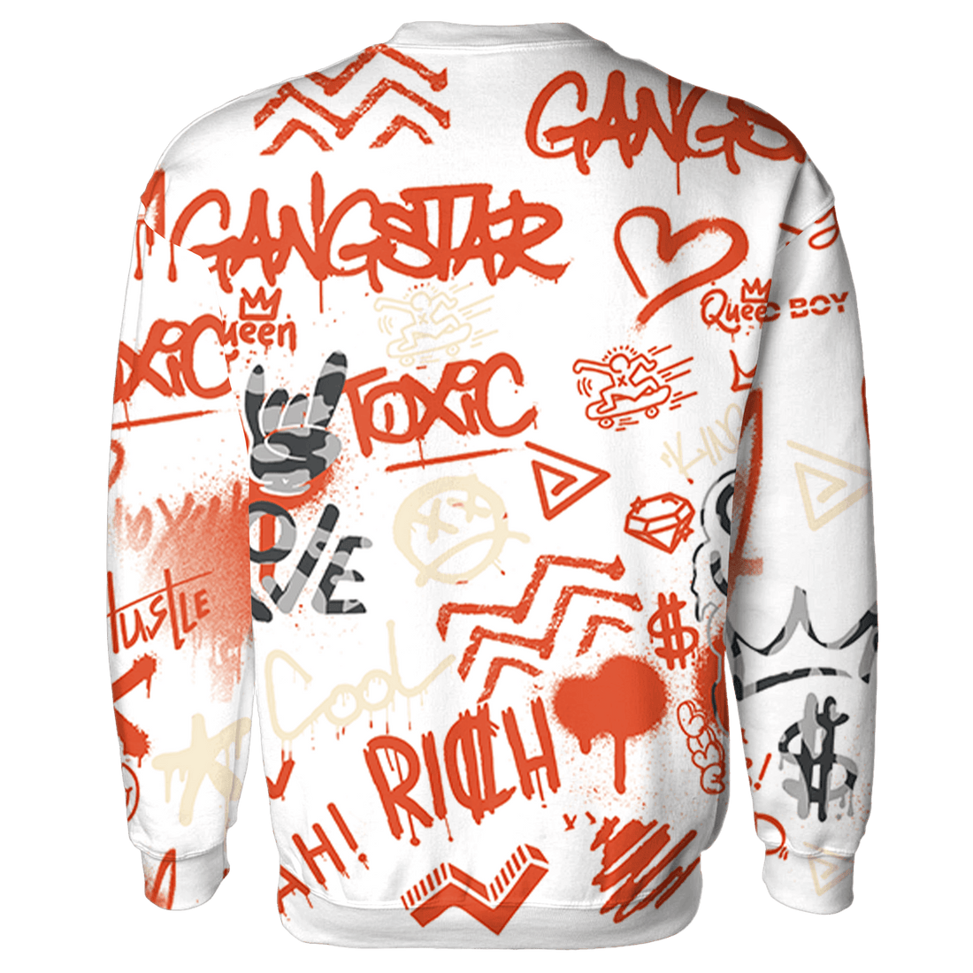 Georgia Peach 3s Hoodie Match Graffiti King 3D All-Over Print - NastyJamz
