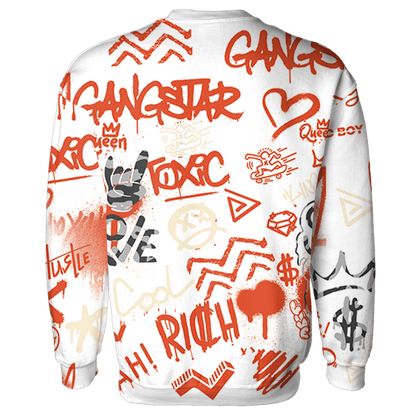 Georgia Peach 3s Hoodie Match Graffiti King 3D All-Over Print - NastyJamz