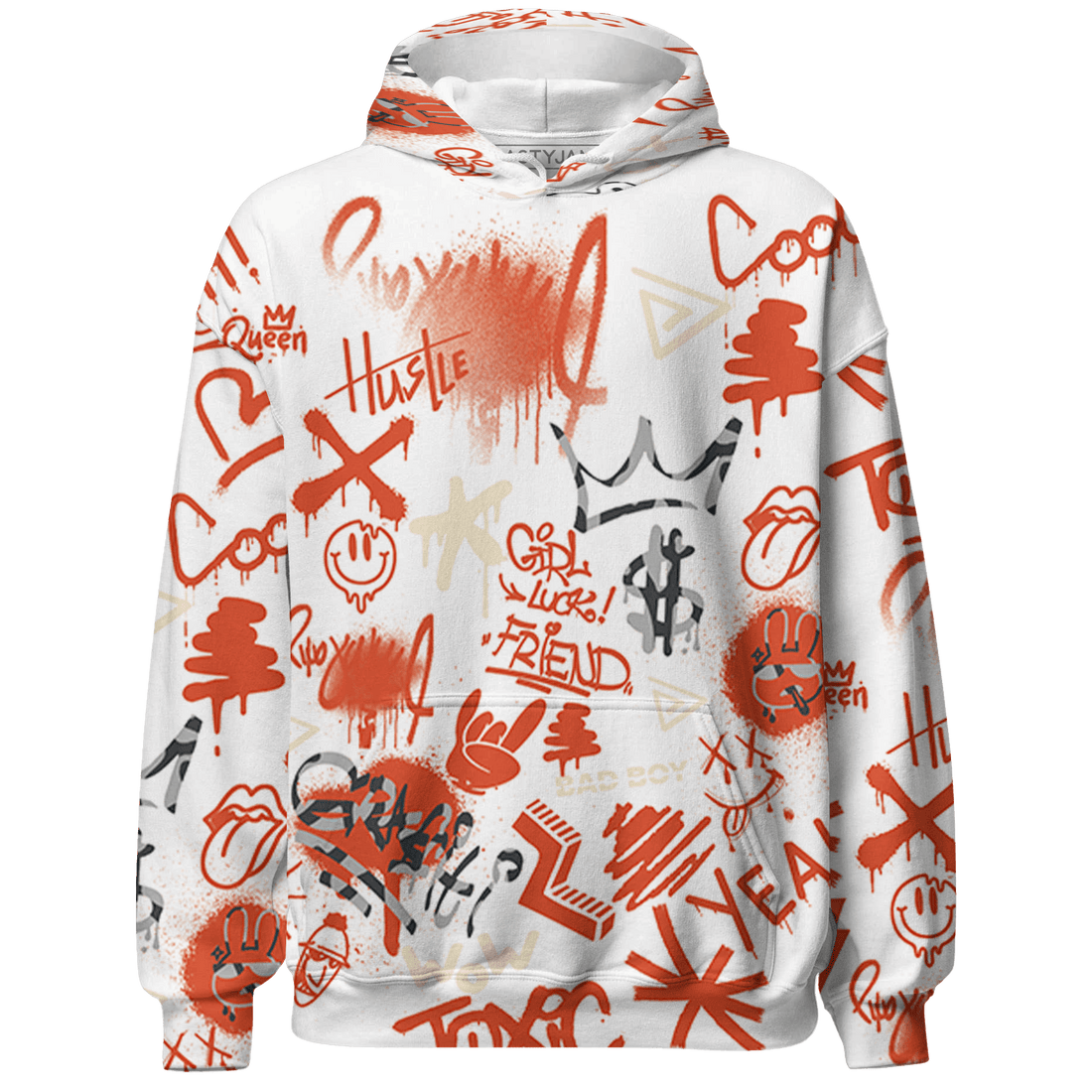 Georgia Peach 3s Sweatshirt Match Graffiti King 3D All-Over Print - NastyJamz