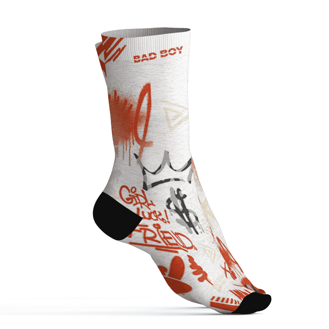 Georgia Peach 3s Socks Match Graffiti King 3D All-Over Print Doodle Style - NastyJamz