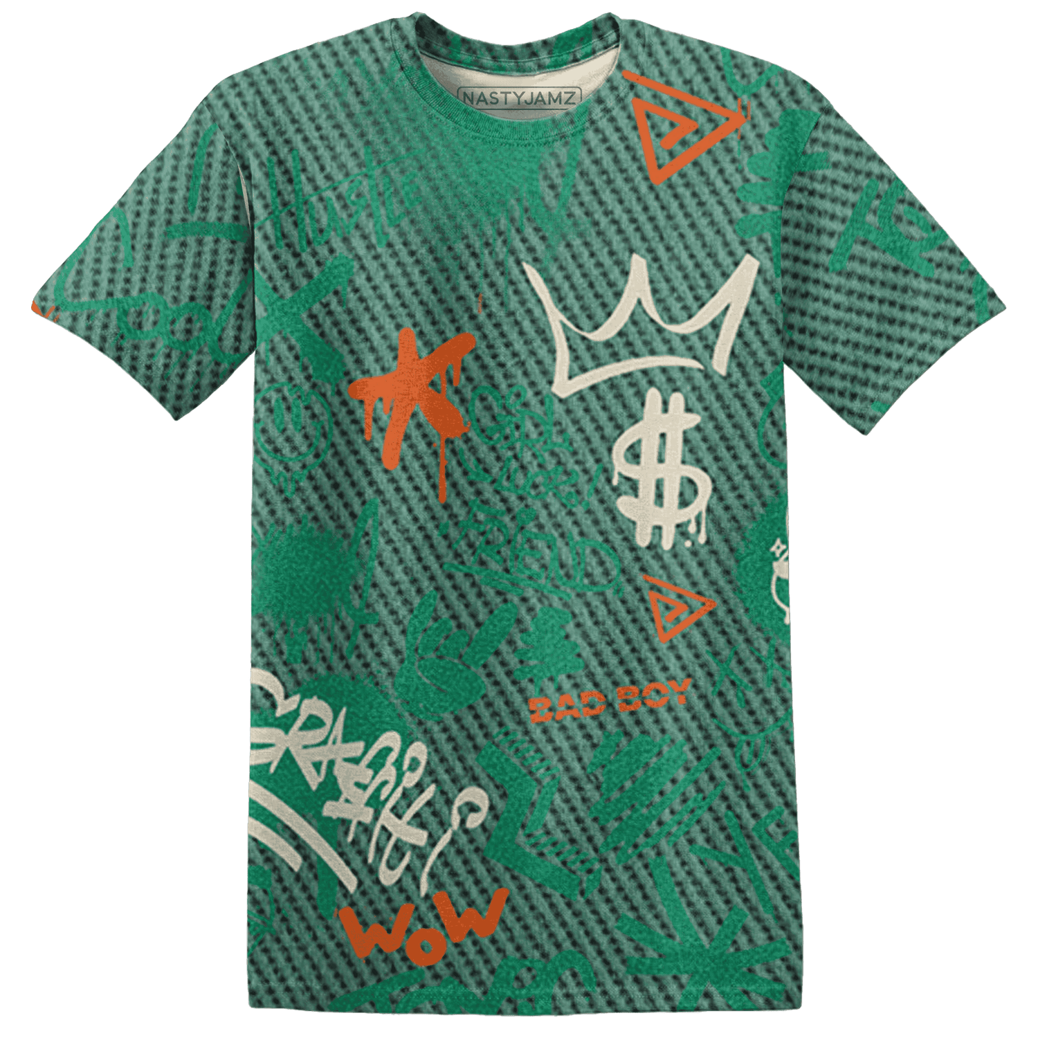 Nina CN Abney 3s T Shirt Match Graffiti King 3D All-Over Print Doodle Style - NastyJamz